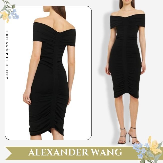 NiziU愛用◆ALEXANDER WANG【関税送料込】オフショル ミニワンピ