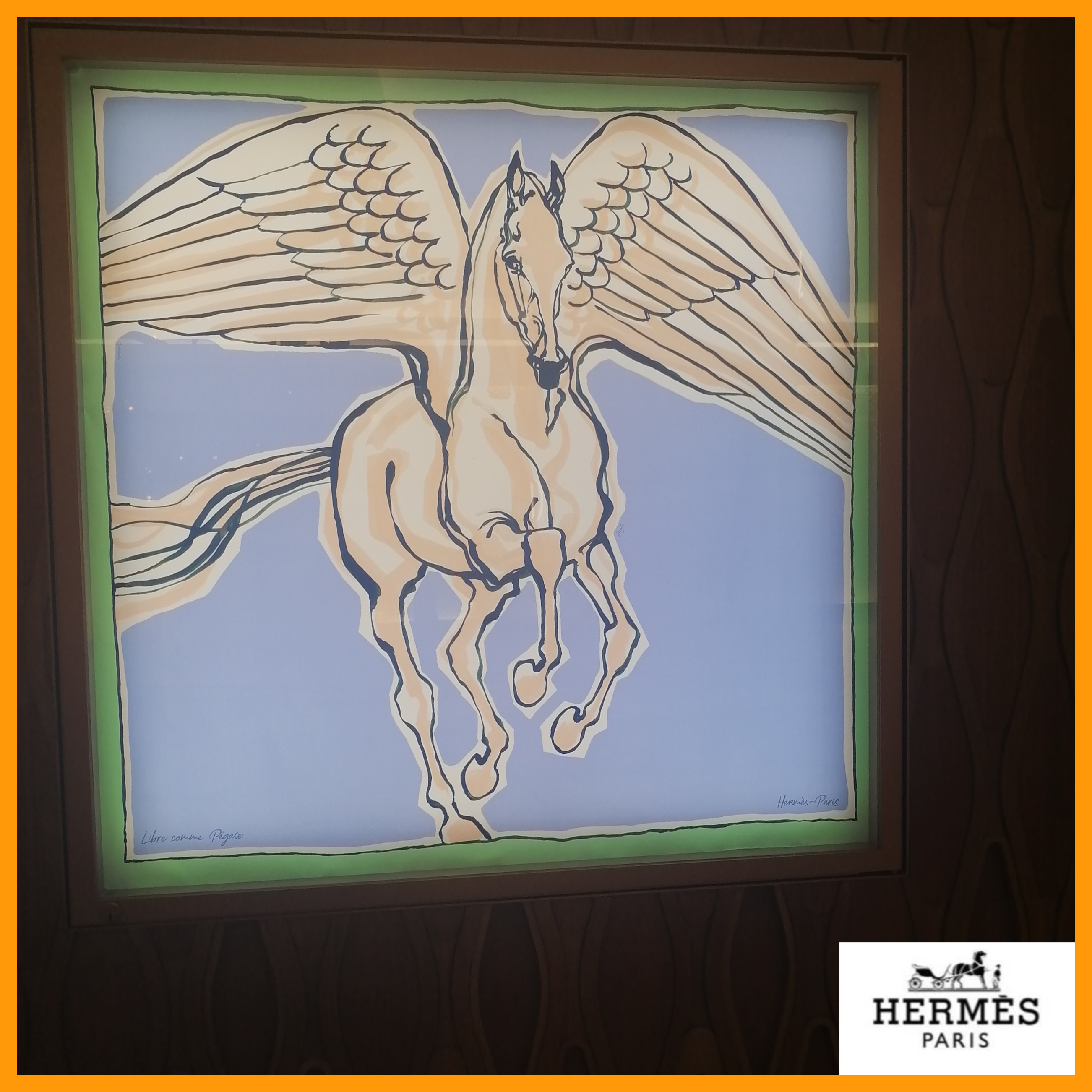 ◆HERMES◆ Libre Comme Pegase scarf 90 スカーフ