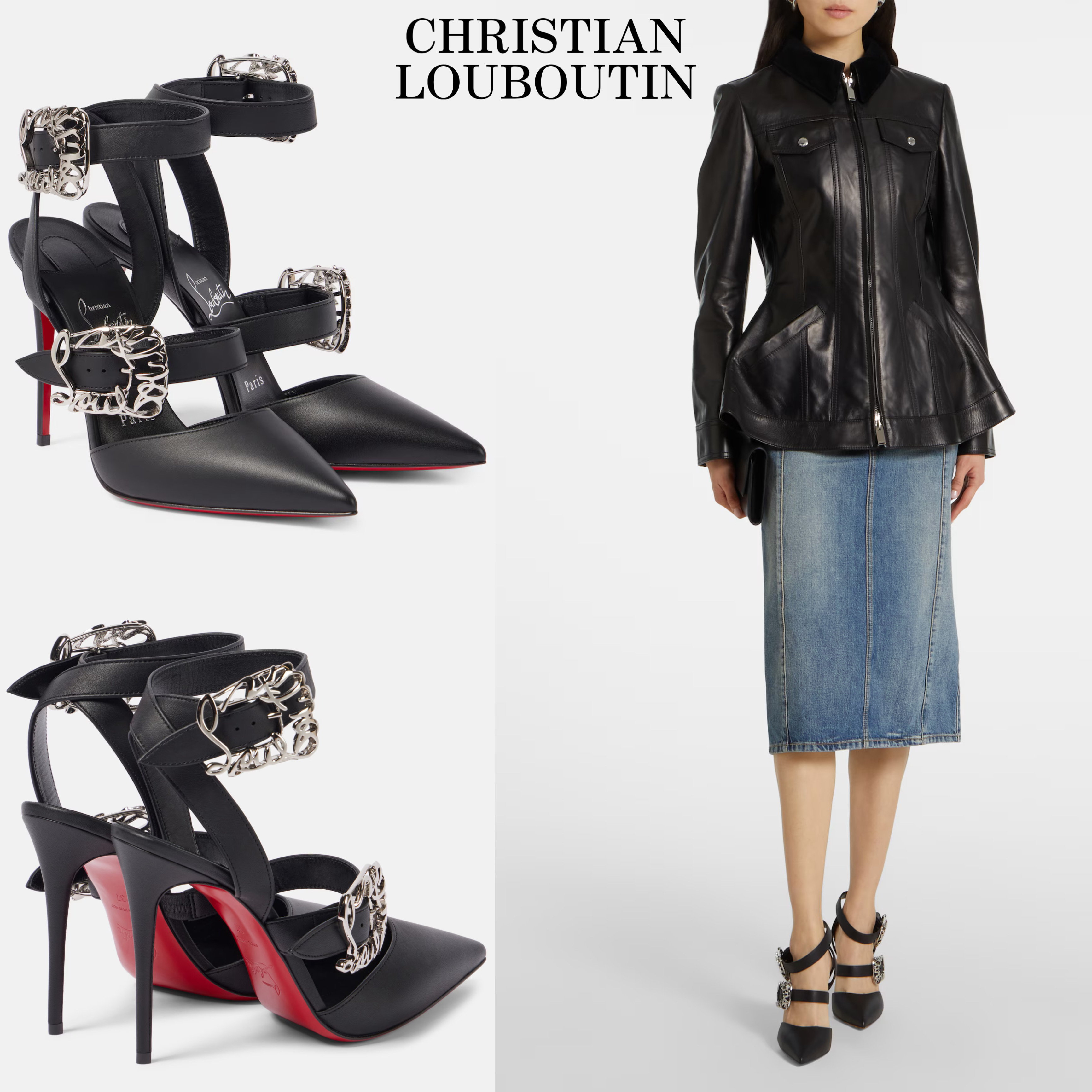 新作*Christian Louboutin* Giddylina 100 レザーパンプス