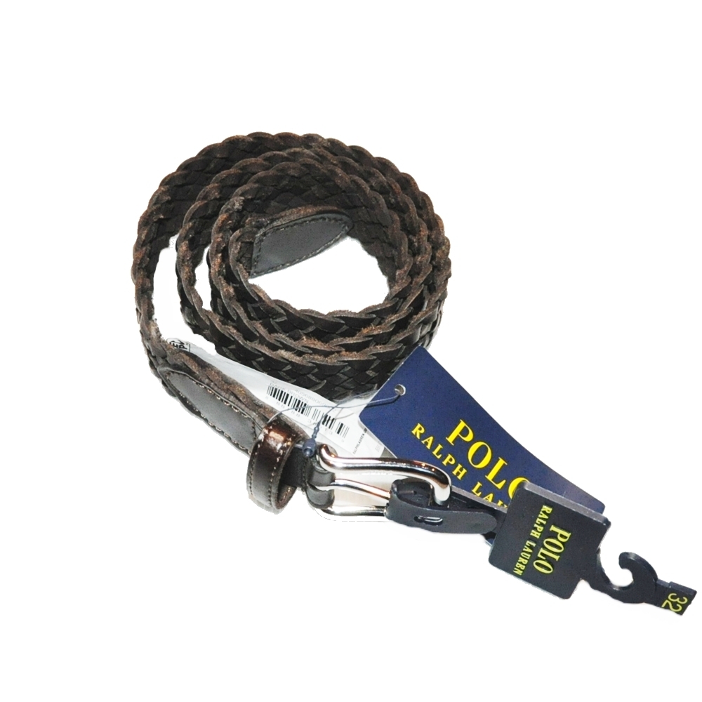 ベルト POLO RALPH LAUREN / PONY LOGO BRAIDED BELT BROWN