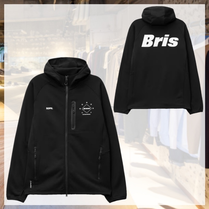 関税込 F.C.Real Bristol ブリストル ジップアップ フーディ 黒