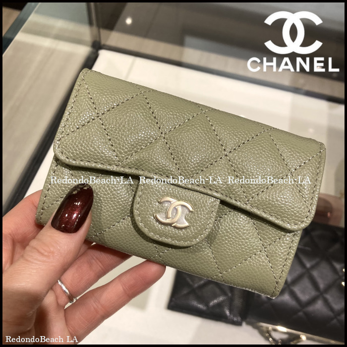 【情緒あふれる抹茶風カラー】CHANEL★カードケース★期間限定