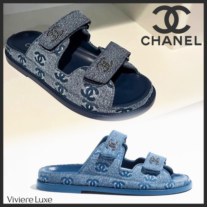*カジュアル上品* CHANEL デニムサンダル