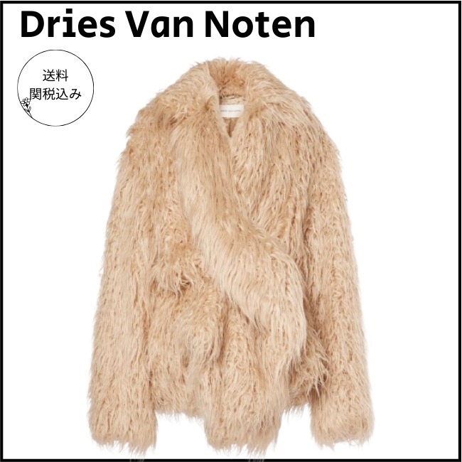 送料関税込【Dries Van Noten】フェイクファーコート