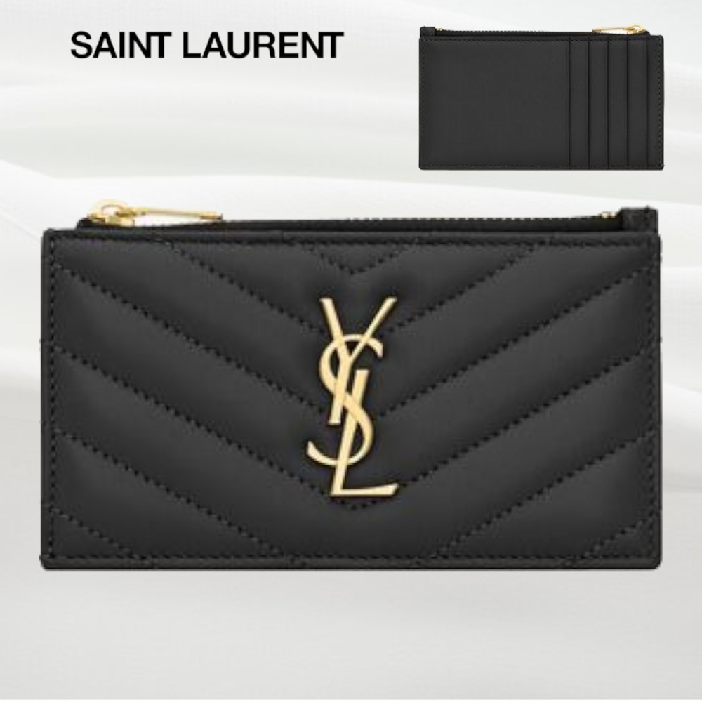 【SAINT LAURENT】マトラッセ フラグメント ジップカードケース