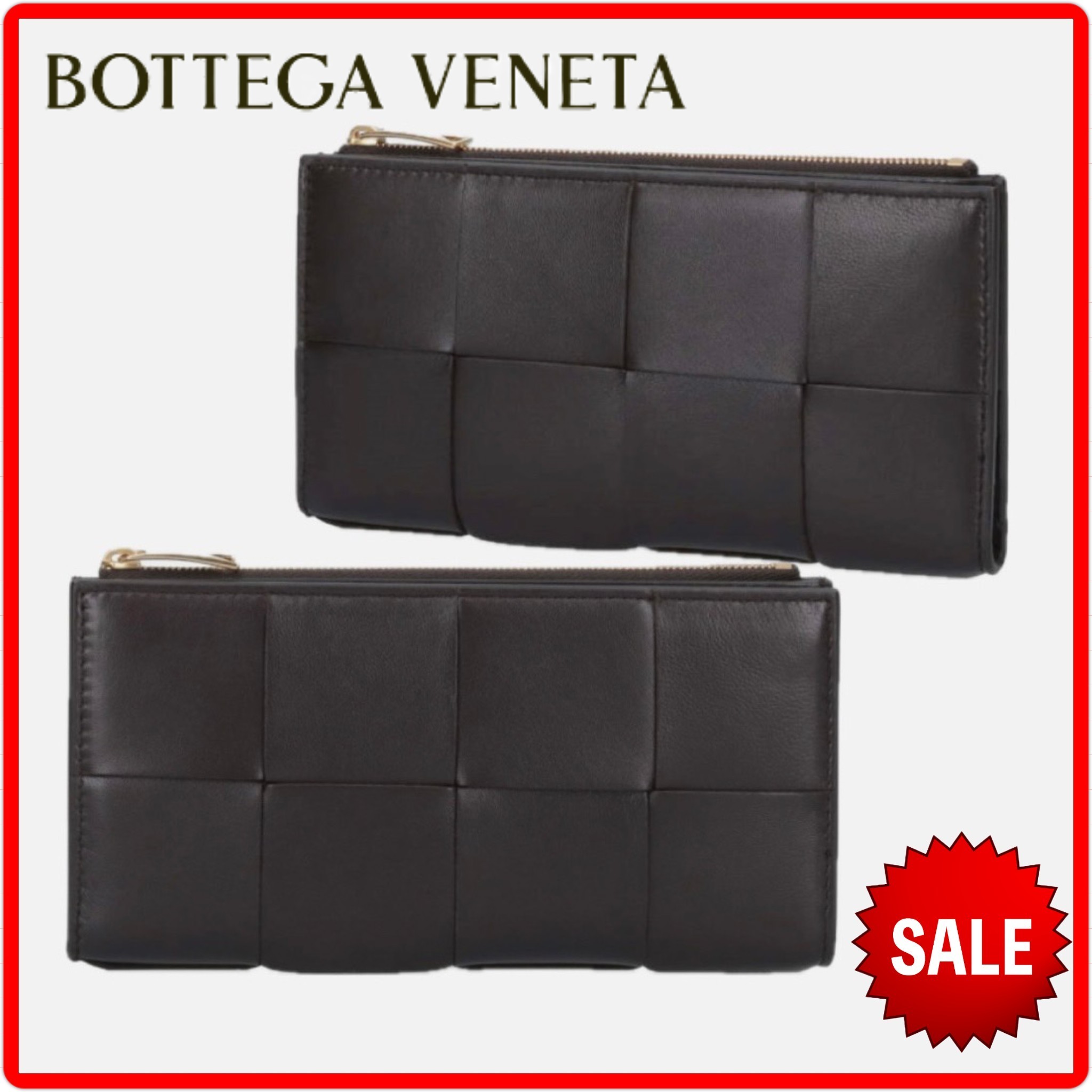 【 SALE】Bottega Veneta カセット 二つ折り収納抜群長財布