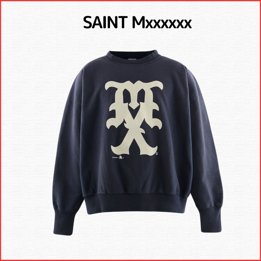 完売必至【SAINT Mxxxxxx】CREW SWT スウェット すぐお届け【SAINT Mxxxxxx】CREW SWT/RAINBOW SNT / スウェット