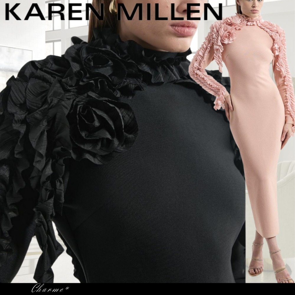 日本未入荷★Karen Millen 花柄ティアードワンピース 日本未入荷☆Karen Millen 花柄マキシドレス