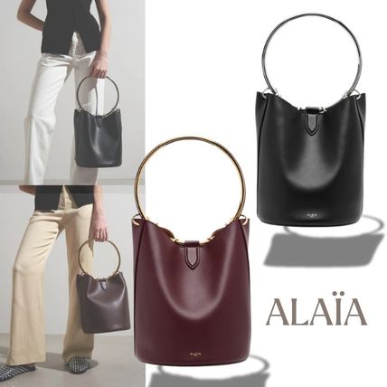 ☆最終sale☆ALAIAアライア RING レザーラージバケットバッグ