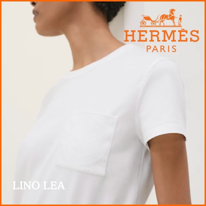 《ポケットの刺繍がお洒落♡》HERMES Tシャツ