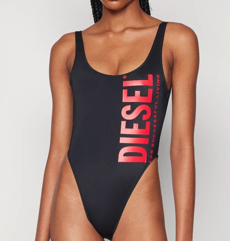 DIESEL ディーゼル ワンピース 水着 ロゴ スイムウエア