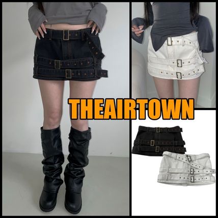 ●THEAIRTOWN●tag mini ball スカート★韓国の人気 韓国 ショート丈 韓国 THEAIRTOWN(ジエアタウン) スカート