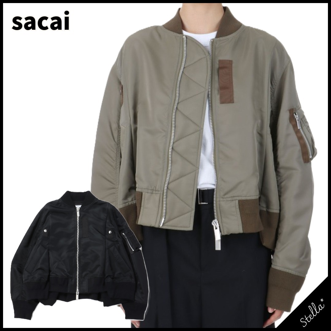 ■sacai■大人気 ナイロンツイルブルゾン 国内発送 すぐ届く