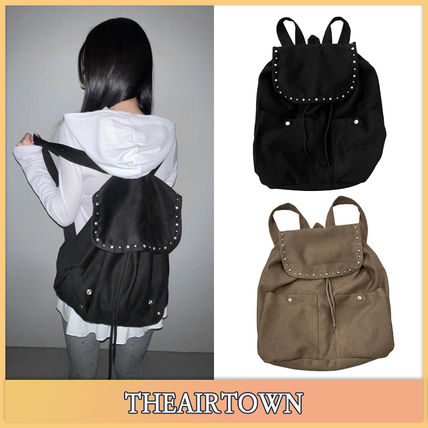 【THEAIRTOWN】スタッズスエードバックパック♡ THEAIRTOWN(ジエアタウン) バックパック・リュック(レディース