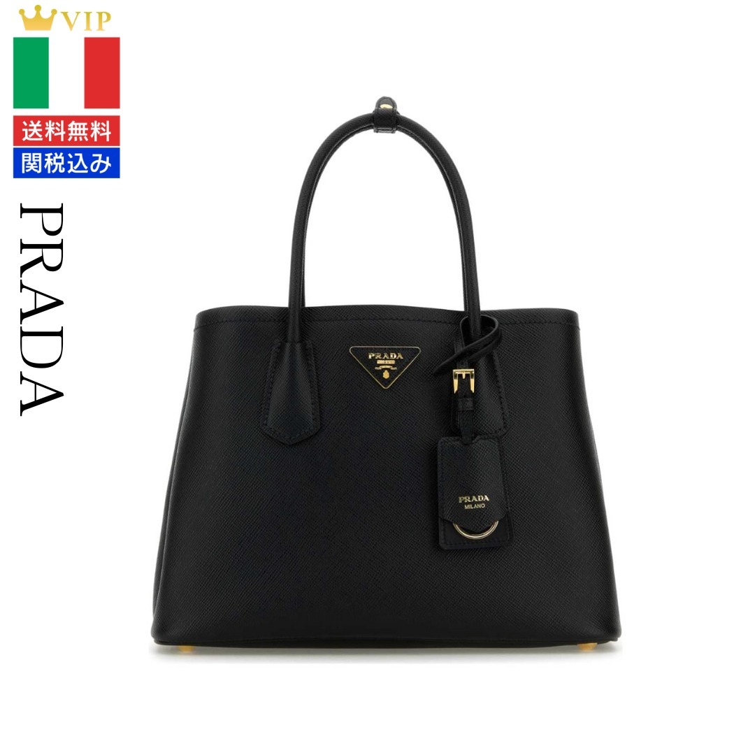VIP【送料無料・関税込み】PRADA BLACK SMALL LEATHER HANDBAG