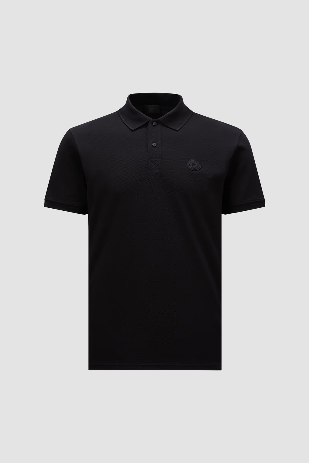 【MONCLER】モンクレール  ロゴ コットンピケ Vネック Tシャツ MONCLER モンクレール ロゴ コットン ピケ Tシャツ