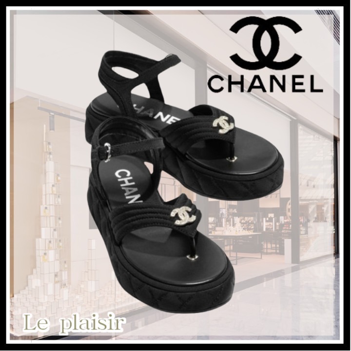 《上品で可愛い足元に♡》CHANEL 25C トングサンダル