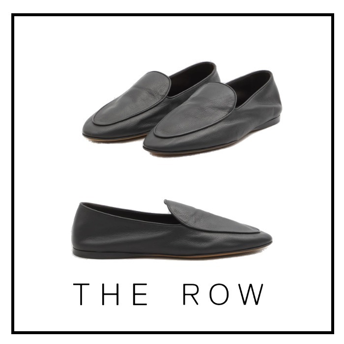 【新season】THEROW アワーフラットレザーローファーシューズ黒