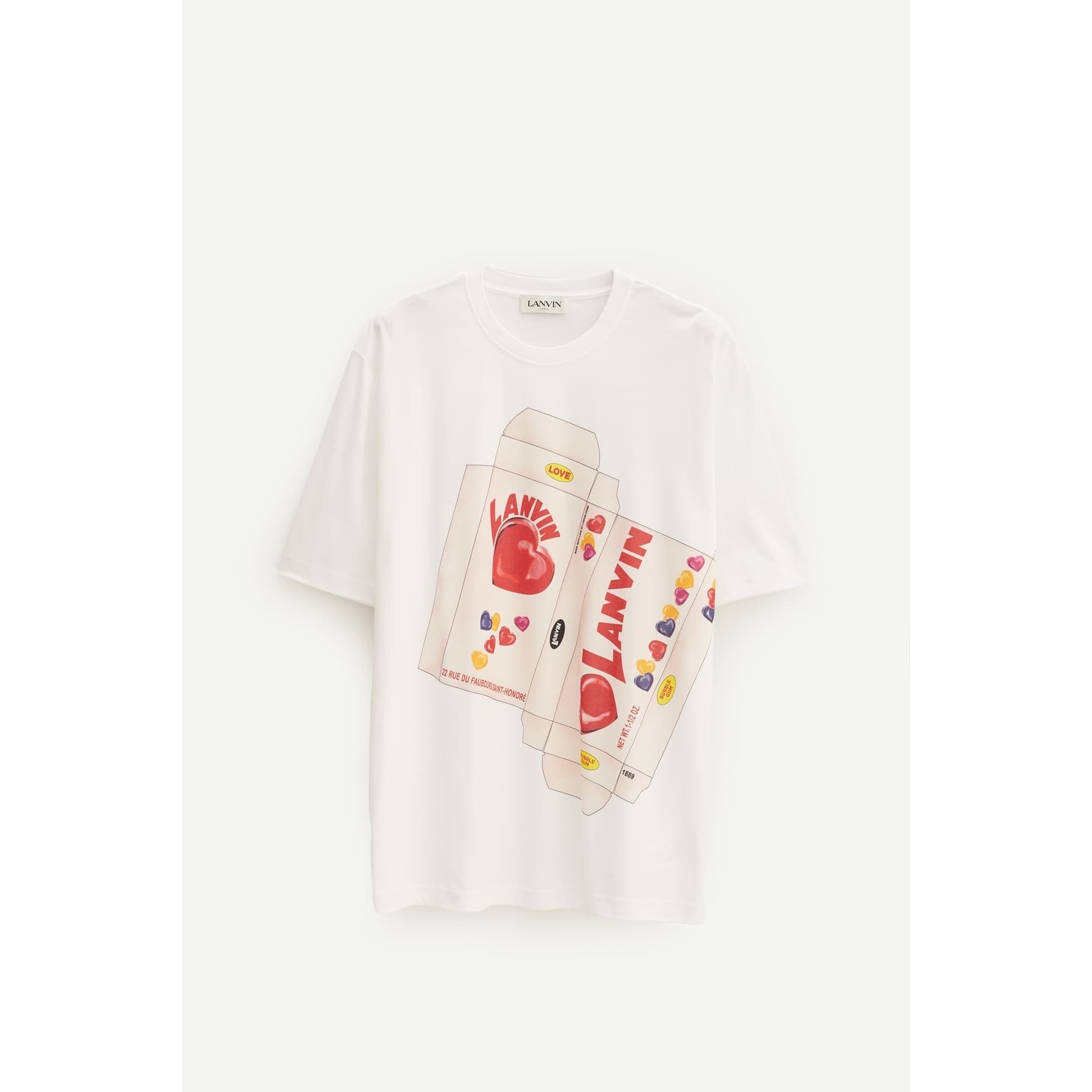 ランバン プリントTシャツ アイボリー