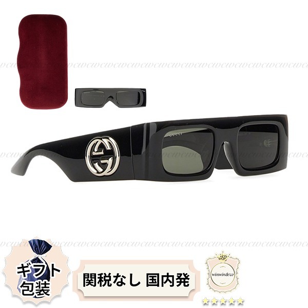 【関税込/国内発】GUCCI■ビッグGGが光るスクエアサングラス
