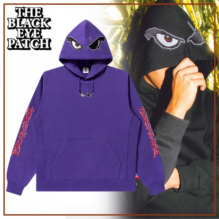 《個性が光る逸品》【BlackEyePatch】エビルアイロゴフーディ