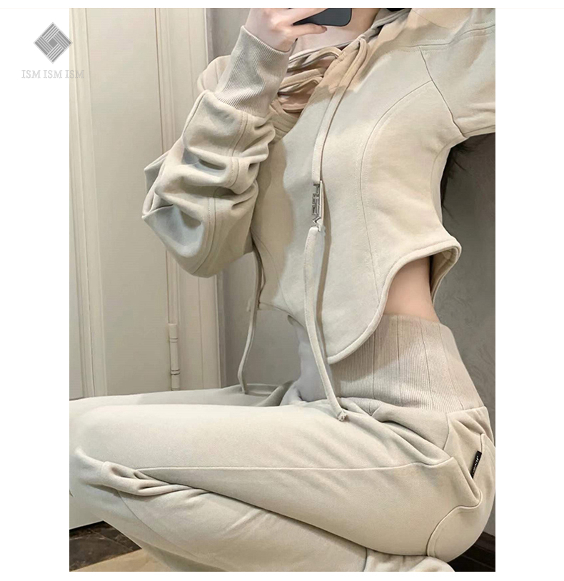 セットアップトップス フーディ パンツ 長袖 スウェット S/XL