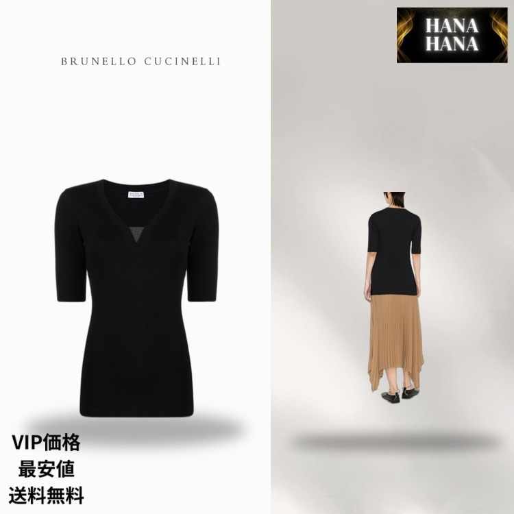 BRUNELLOCUCINELLI VIP価格 送料無料 Vネック コットン トップス