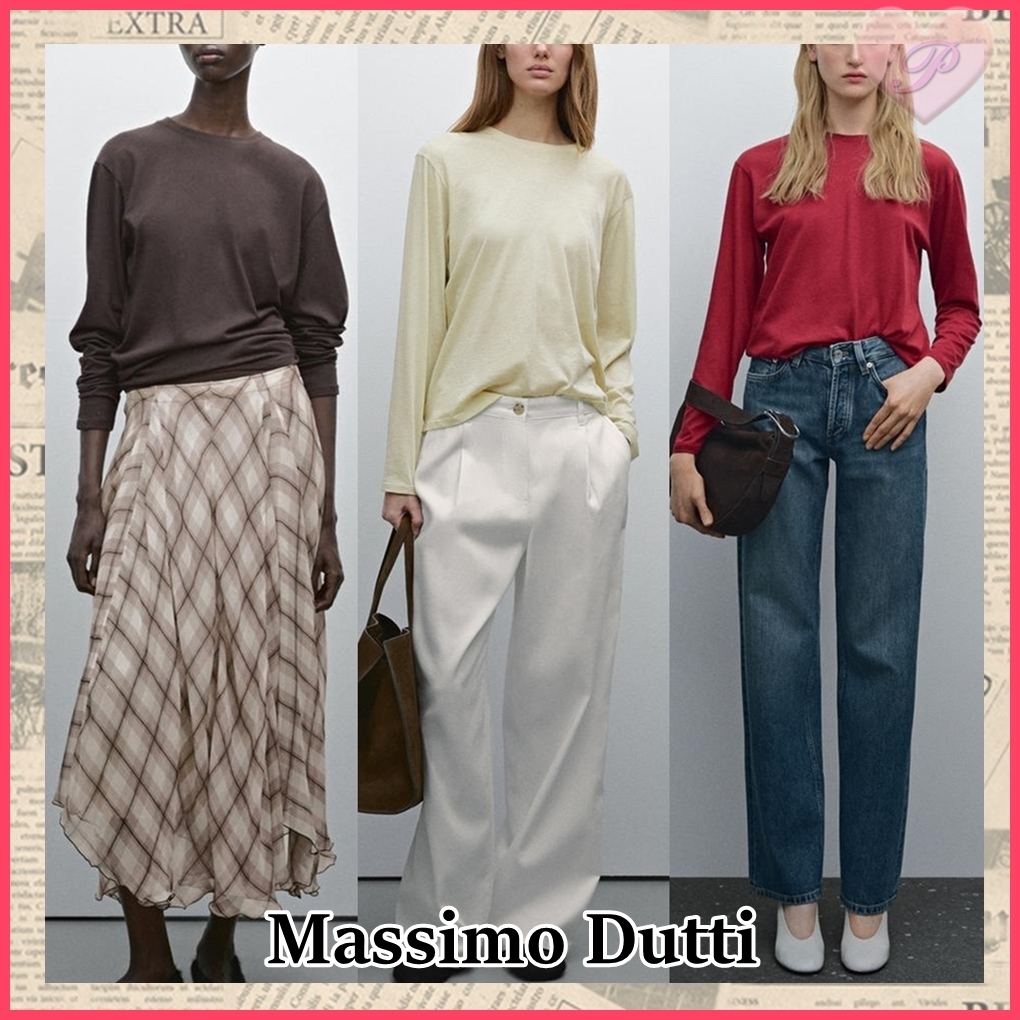 【Massimo dutti】コットンロンT