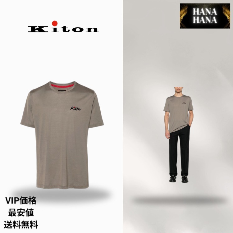 KITON ロゴ コットン Tシャツ VIP価格 送料無料 UMK0483HE23000