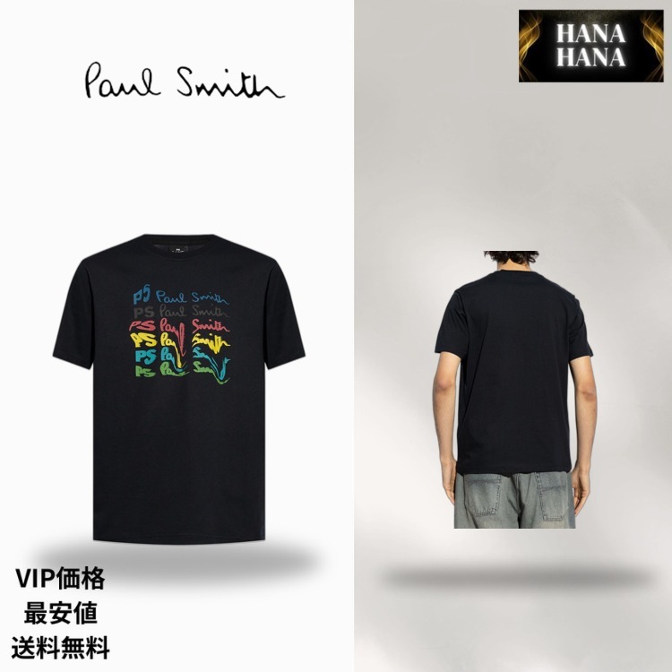 PAULSMITH VIP価格 送料無料 プリント コットン Tシャツ