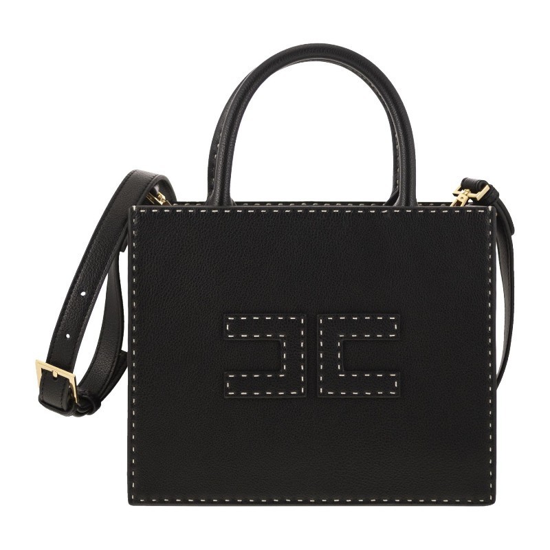 トートバッグ ELISABETTA FRANCHI Small tote with contrast stitching