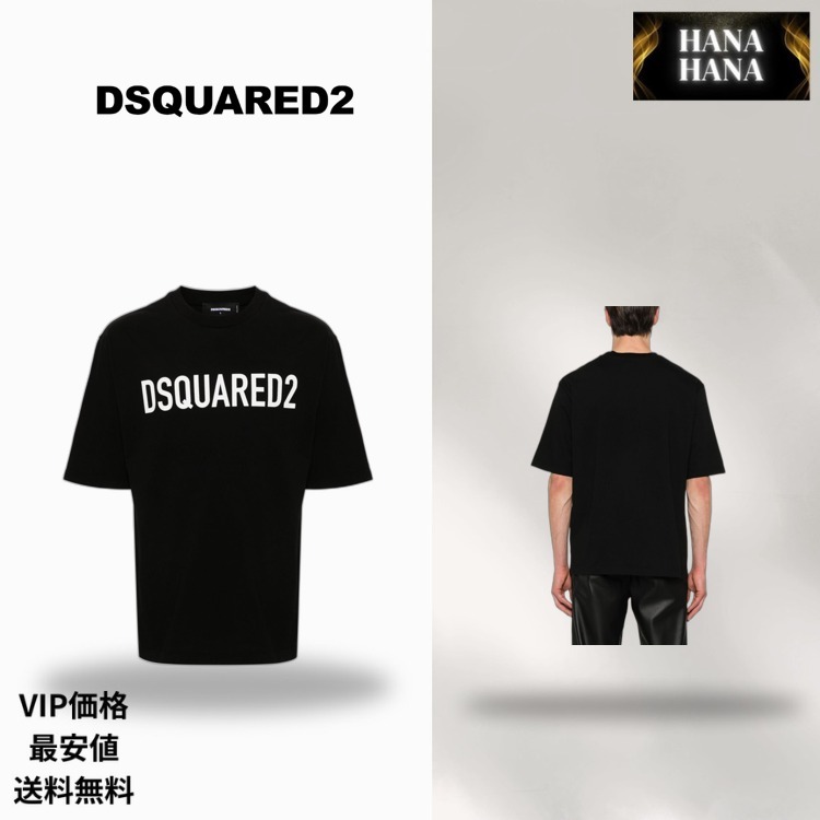 ☆★VIP価格★☆『Dsquared2』Iconロゴ入り コットンTシャツ DSQUARED2 VIP価格 送料無料 コットン ロゴ Tシャツ 半袖 男女