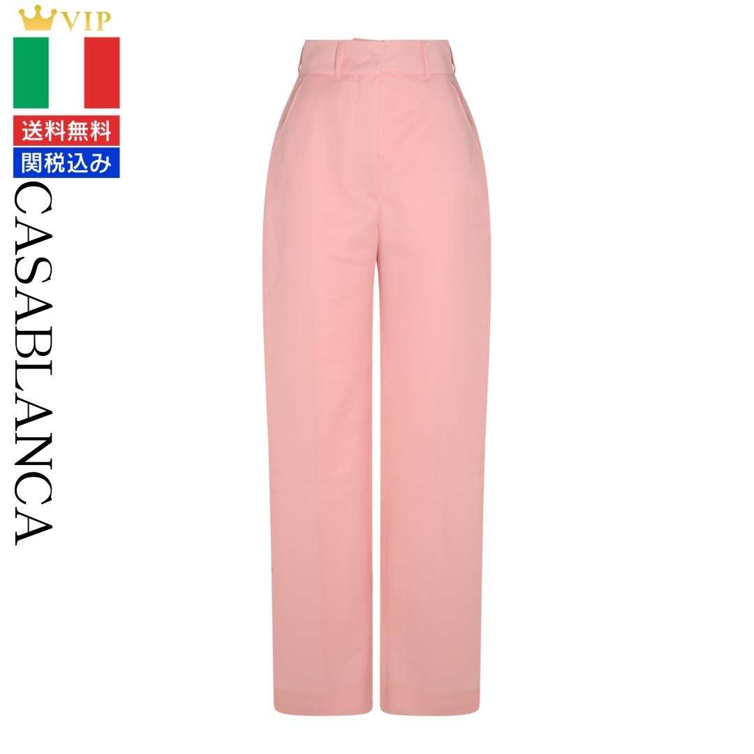 VIP【関税送料無料】希少 CASABLANCA PINK VIRGIN WOOL PANTS