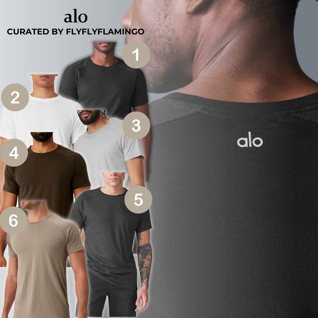 Alo Yoga【アロー】Triumph ラグラン クルーネック 半袖 Tシャツ