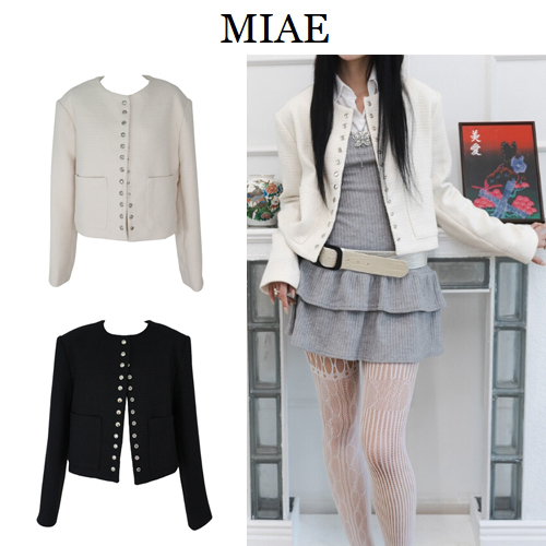 ★韓国人気★MIAE★Line button tweed jacket