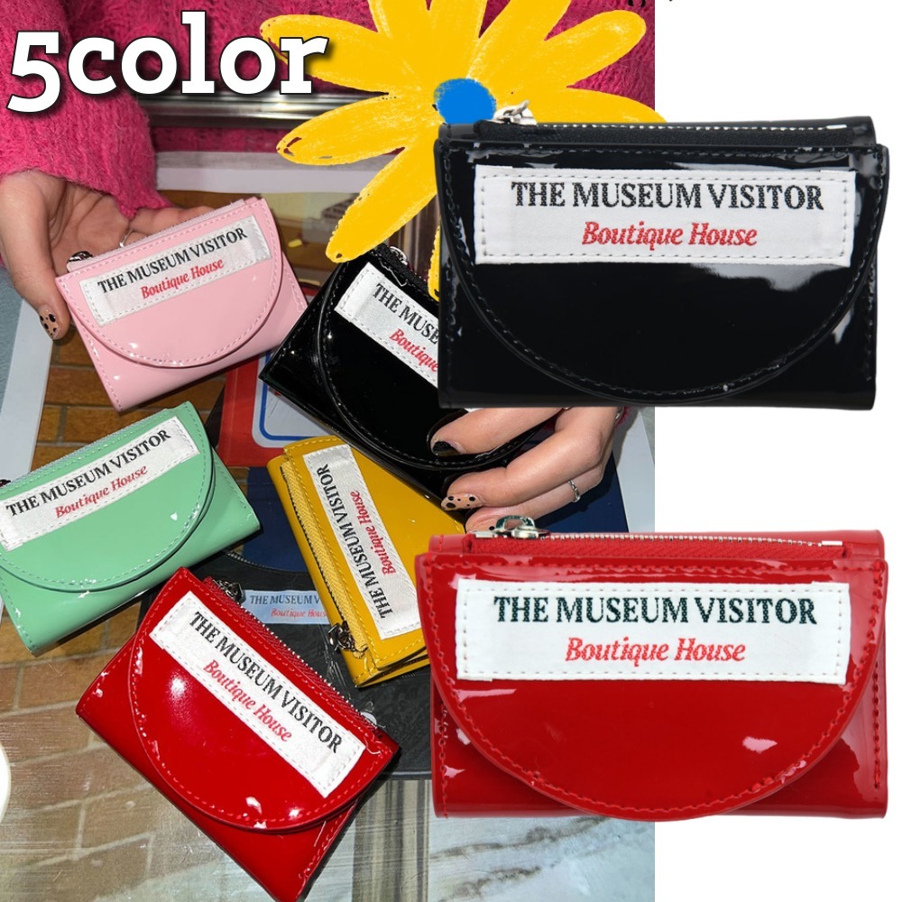 THE MUSEUM VISITOR★財布★人気★HALF CIRCLE ENAMEL WALLET