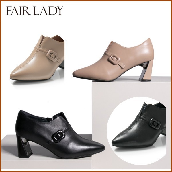 Fair Lady◆お洒落なチャンキーヒール アンクルブーツ