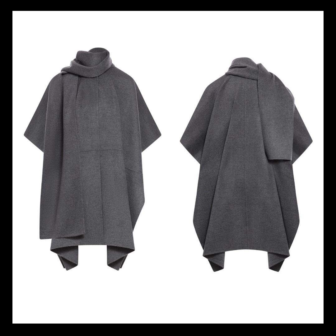 【TOTEME】Scarf-Detailed Short-Sleeved Cape ケープ
