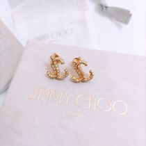 国内発送◆Jimmy Choo JC スタッドピアス スワロフスキー