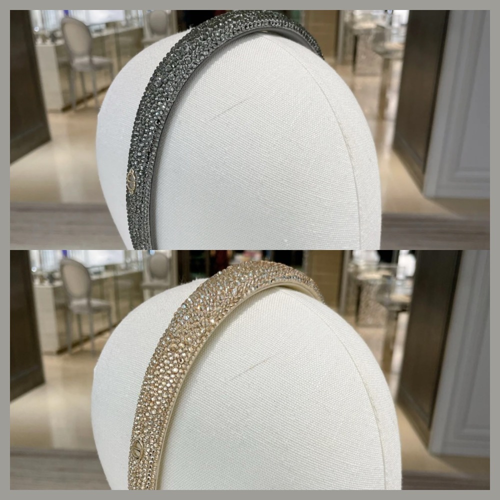 【目を引くラインストーン☆】Dior ヘッドバンド