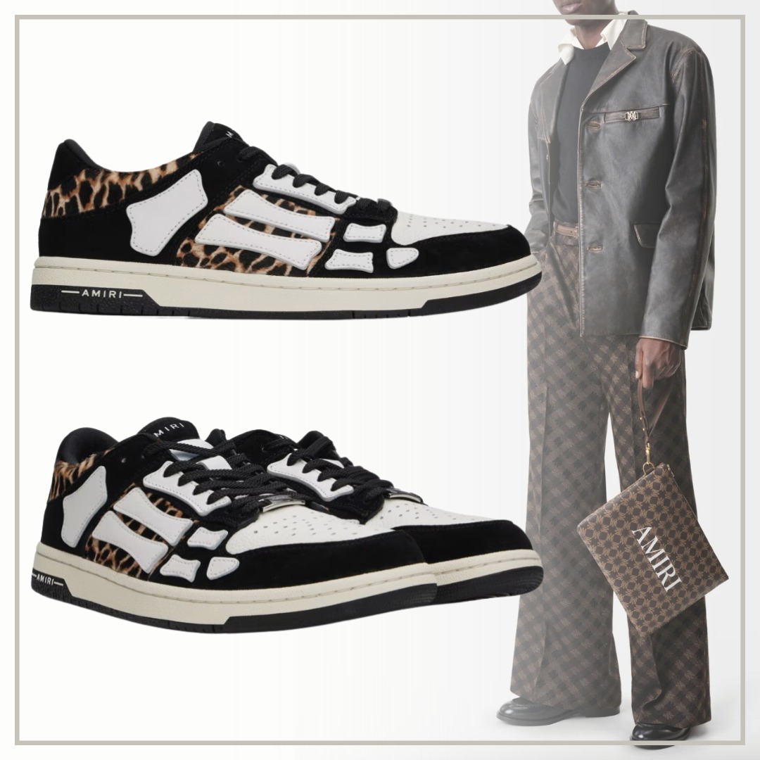 【大人気】AMIRI Leopard Skel-Top ローカットスニーカー