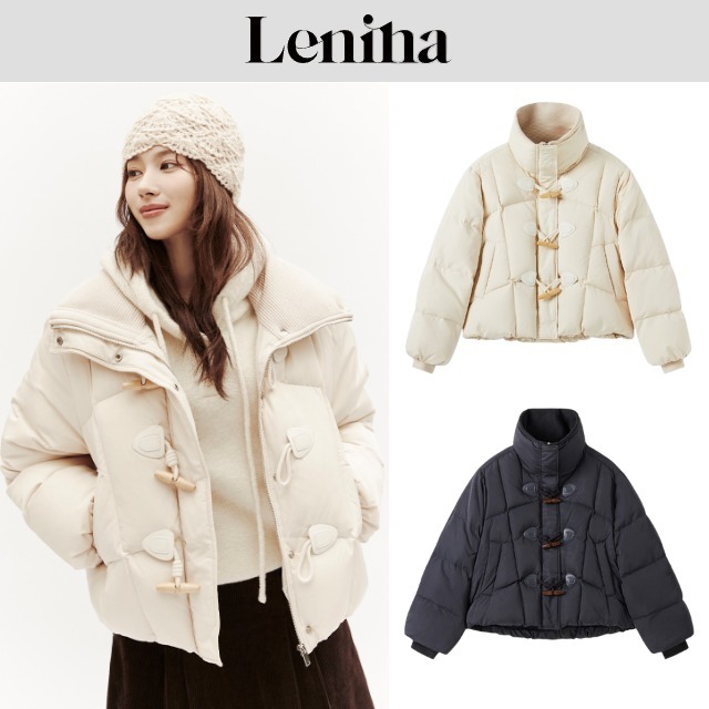 【Lenina】 ELROY duckdown knit collar short padding