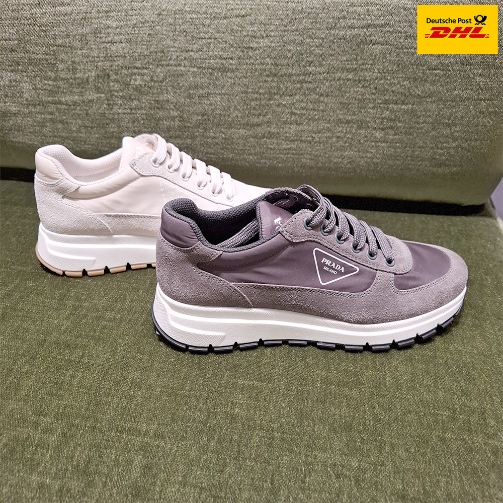 数量限定!EXPRESS便可◎PRADA スウェード スニーカー 1E283N