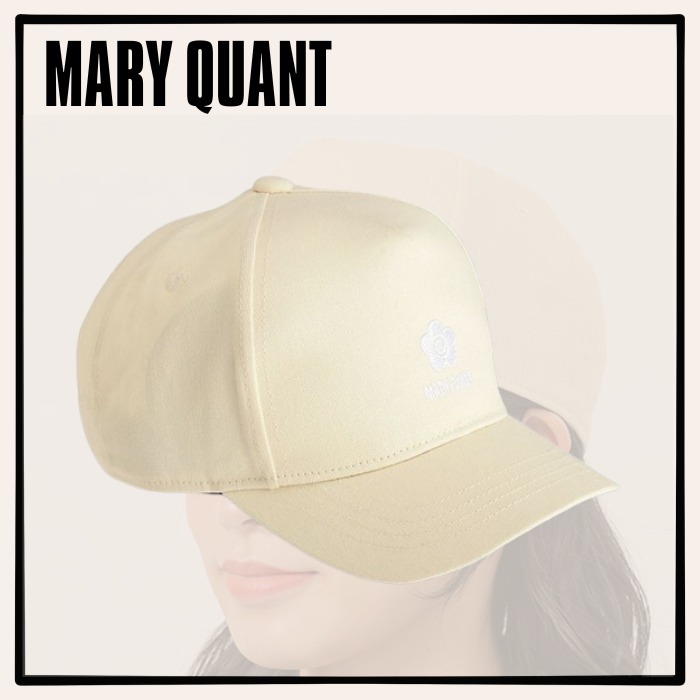 【MARY QUANT】マリークワント ロゴエンブロキャップ アイボリー