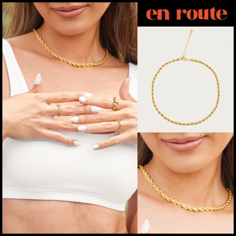 関税/送料込み【en route】18Kロープチェーンネックレス