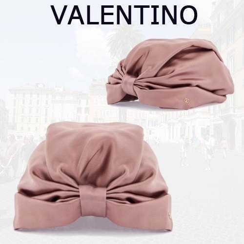 VALENTINO ヴァレンティノ レディース ターバン シルク Vロゴ