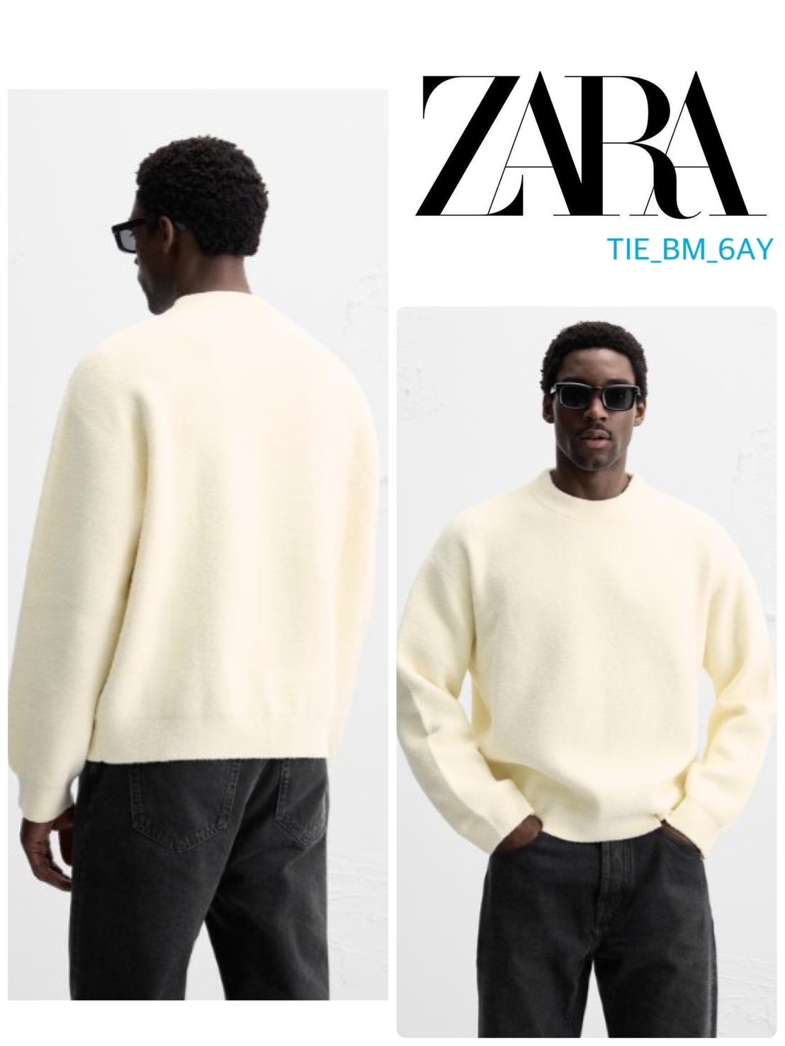スペイン発送 ZARA テクスチャーセーター 上品カジュアル 限定！
