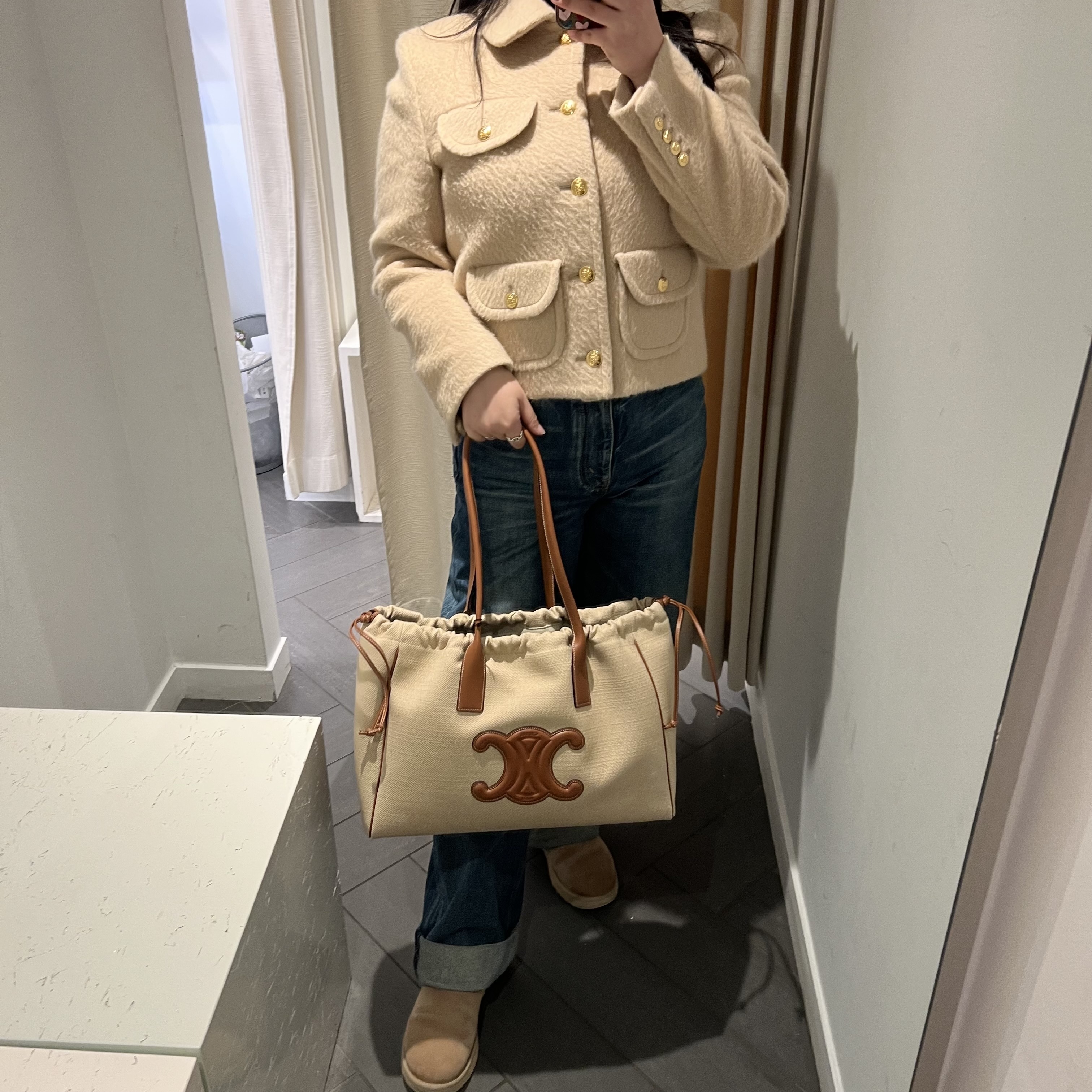 CELINE】現地セール！トリオンフ キュイル CABAS