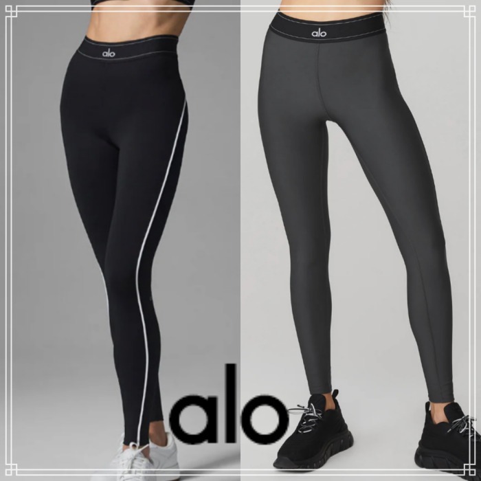 【ALO Yoga】Airlift ハイウエスト ロゴ レギンス 2色