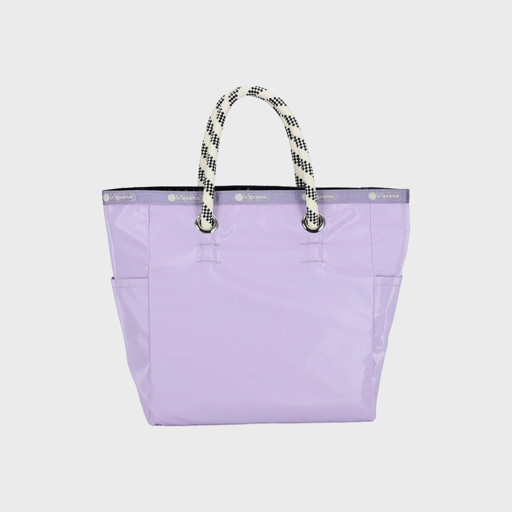 ★LeSportsac★ Lilac/black shine medium two-way tote bag [11
